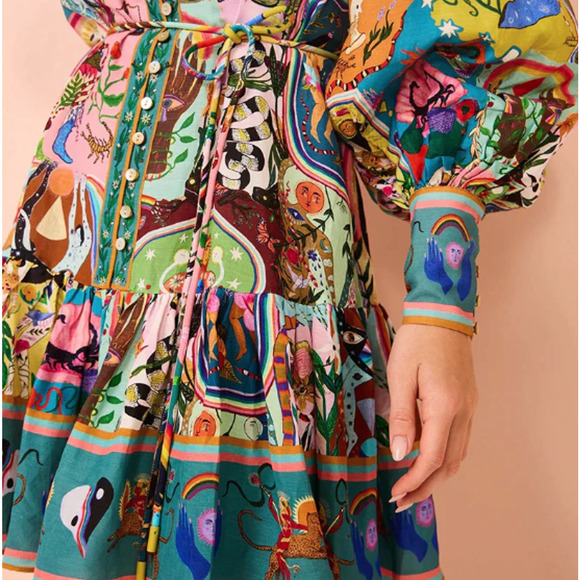 Casual Graffiti  Mini Dress | Chicgenes - Picture 3 of 8